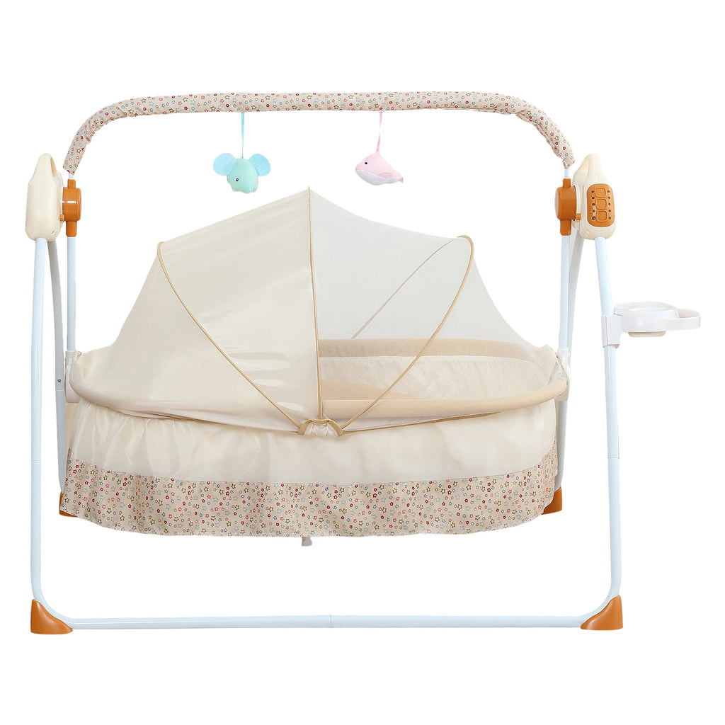 Electric Cradle Foldable Electric Baby Cradle w/ Music Dual Control