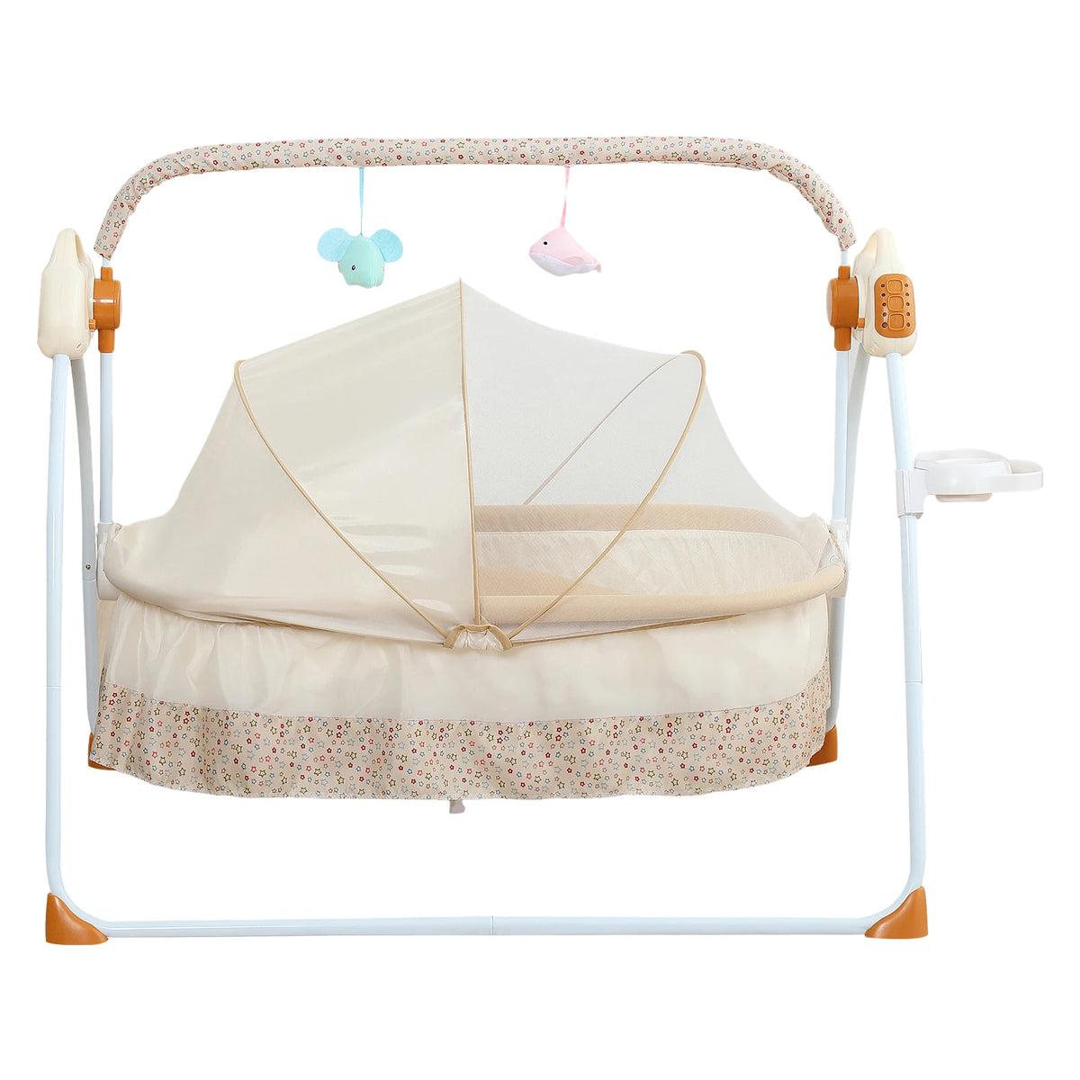 Electric Cradle Foldable Electric Baby Cradle w/ Music Dual Control