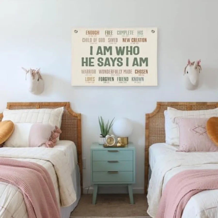 Christian Wall Decor Canvas Banner - packaging view