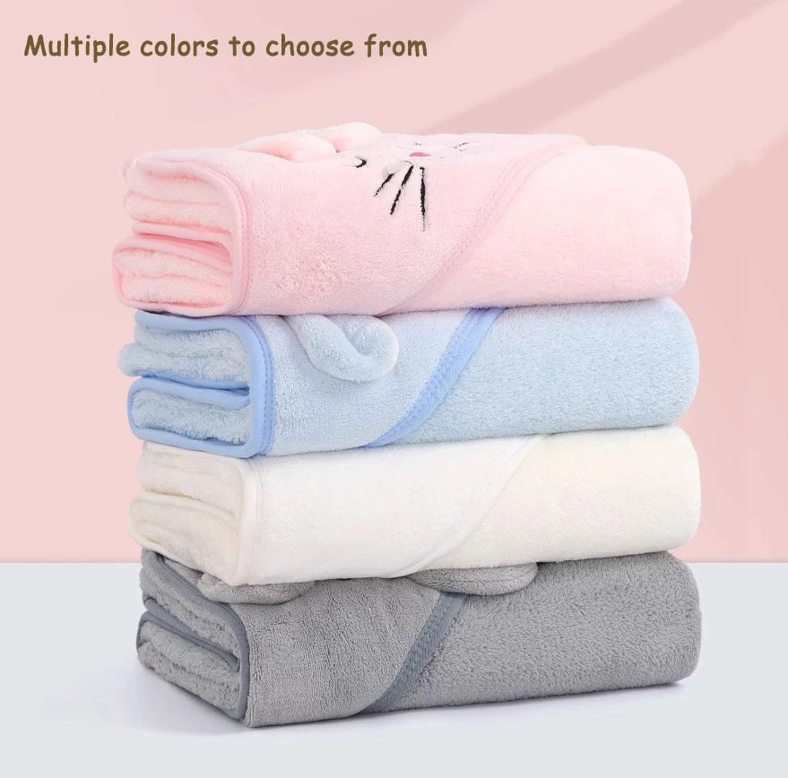 Toddler Bathrobe Infant Bath Towel Boy Girl Blankets - side angle