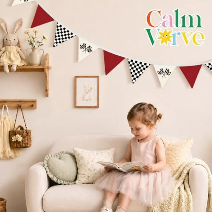 Cars Room Decor Toddler Nursery Playroom Checke Garl - packaging view
