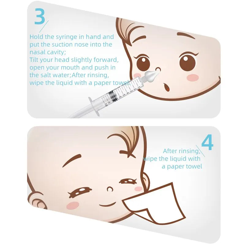 Baby Nose Cleaner 2Pcs Nasal Washer Needle Tube Washer - size reference