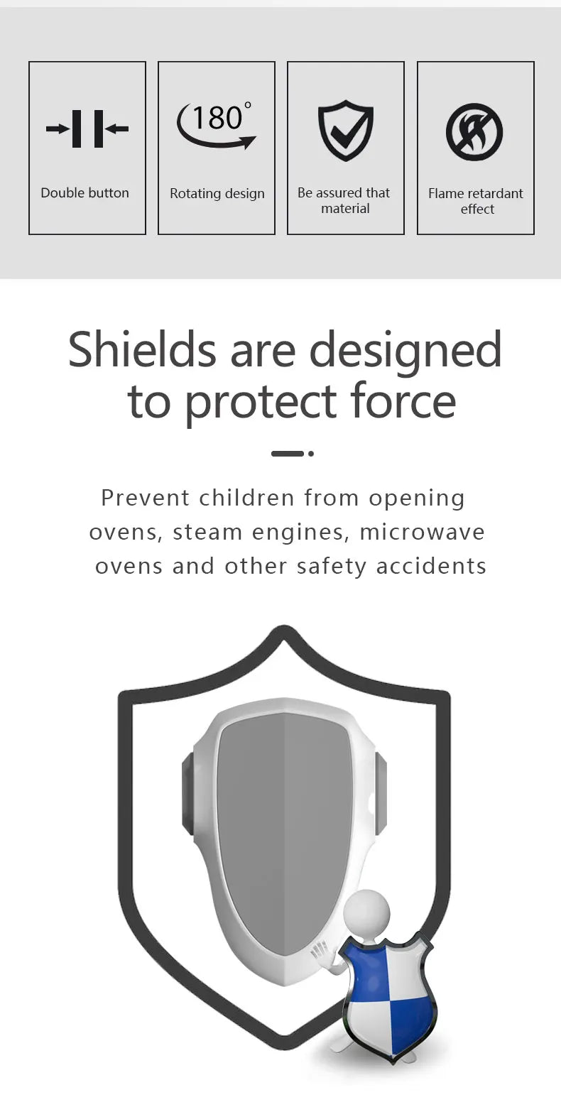 Baby Oven Door Lock Kitchen Child Safety Locks Kids - top-down view