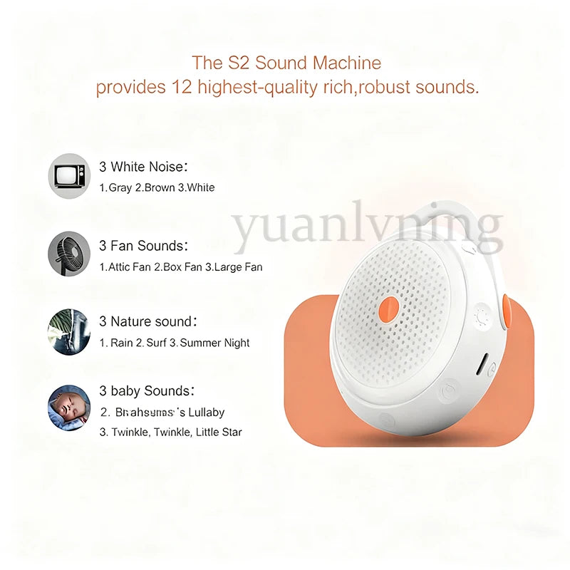 Portable Bluetooth White Noise Machine Baby Sleep Aid - packaging view