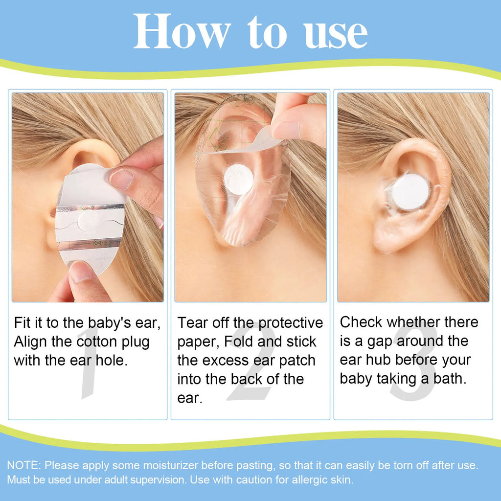 60Pcs Baby Shower Ear Stickers Newborn Baby Shower - packaging view
