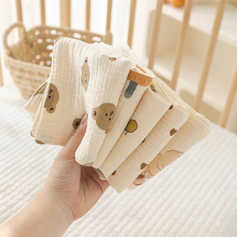Cotton Muslin Baby Face Towels Long Burp Cloth Newborn