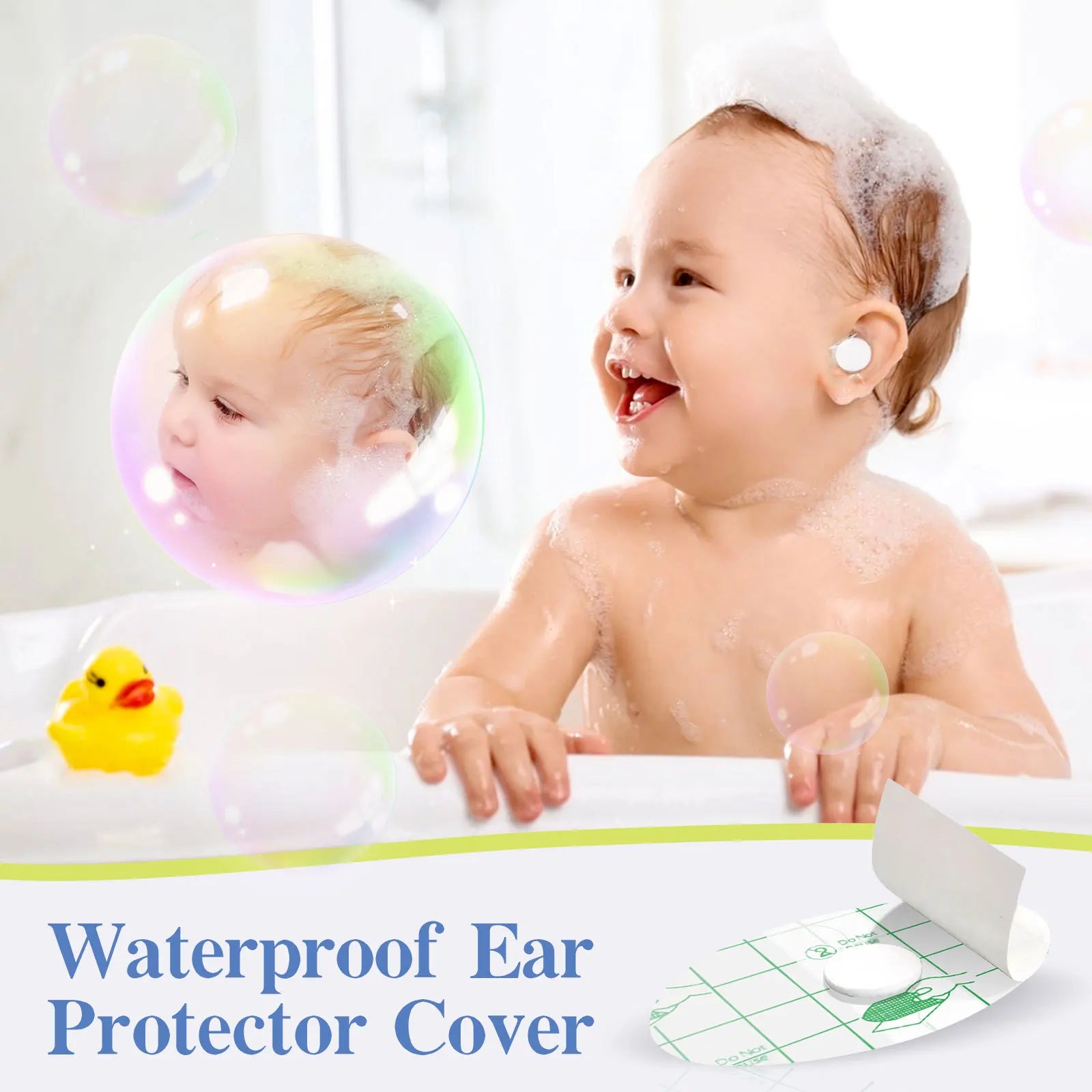 60Pcs Baby Shower Ear Stickers Newborn Baby Shower - size reference