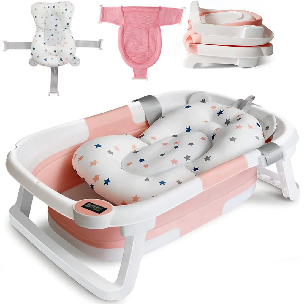 Foldable Baby Bath Tub Bath Cushion Infant Tub - front view