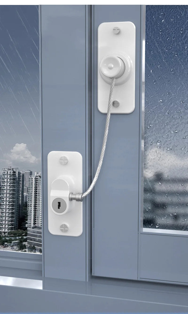 Children Safety Windows Lock Multi-Functional Anti-Fall - top-down view