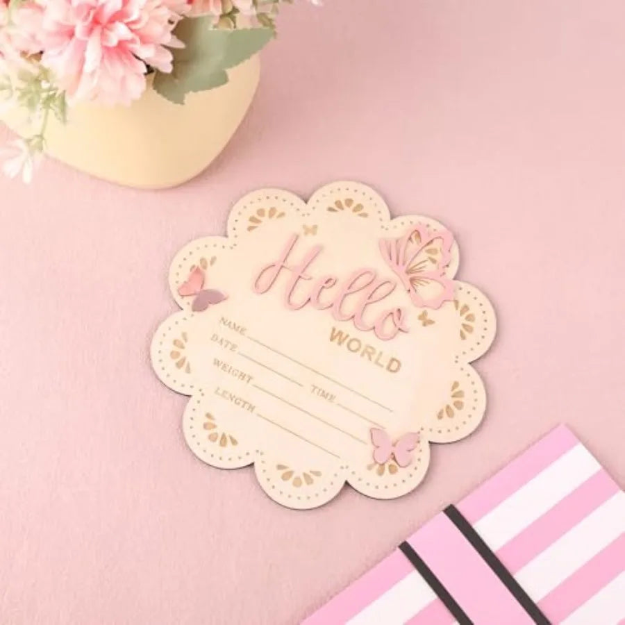 Newborn Announcement Sign, 15.5cm - lifestyle in-use