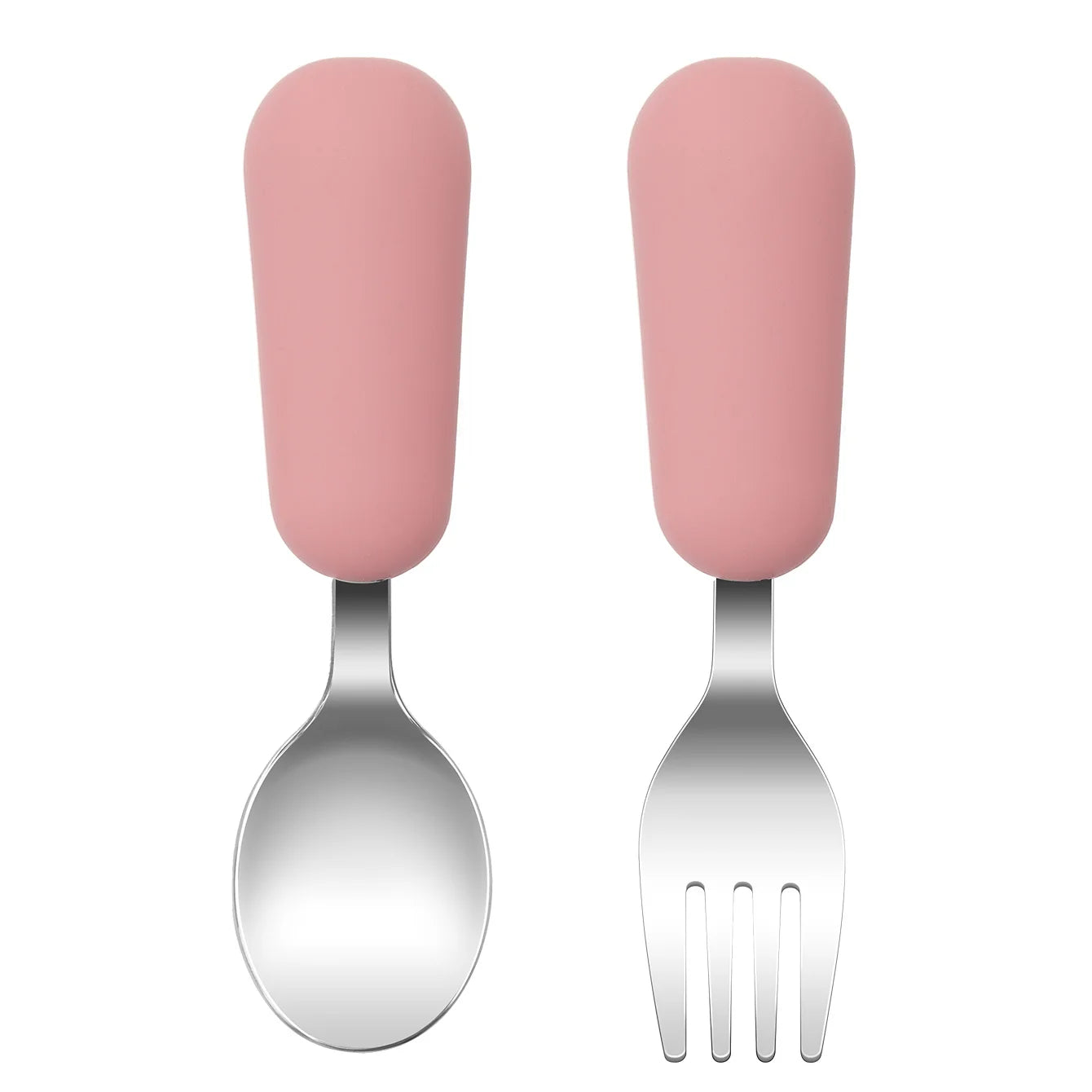 Color Kids 2PCS Stainless Steel Fork Spoon Baby Feeding