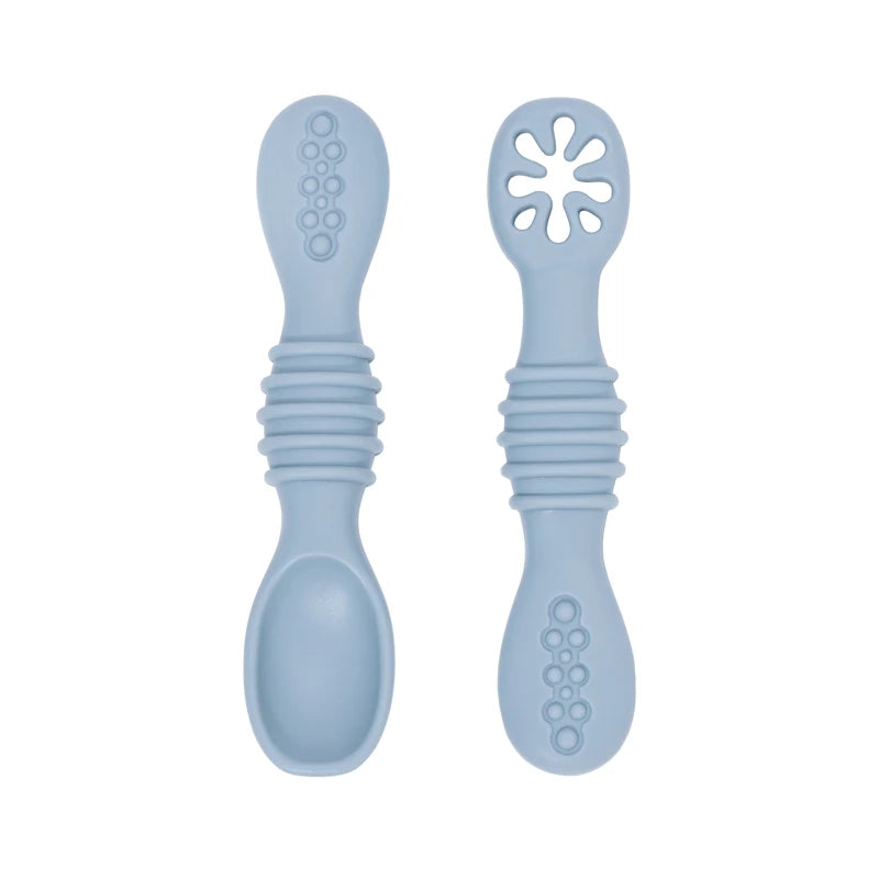 Baby Spoon Fork Set Food Grade Silicone Sticky Spoon
