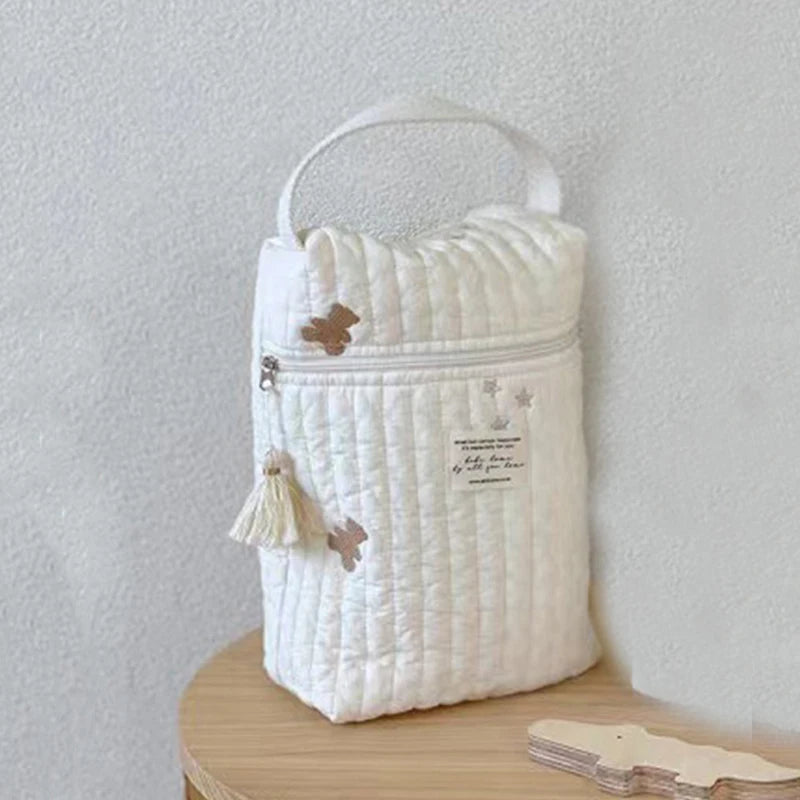 Portable Stroller Nappy Bag Quilted Baby Diaper Caddy
