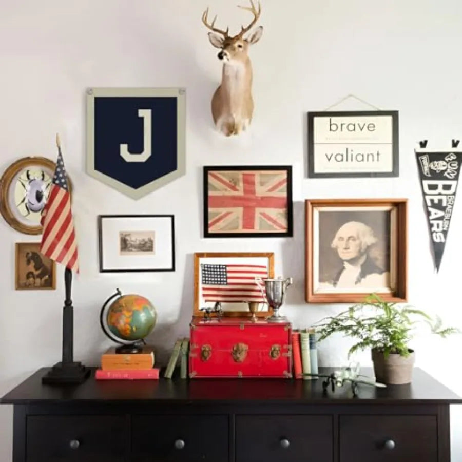 Toddler Boys Room Decor Name Pennant Flag - feature close-up