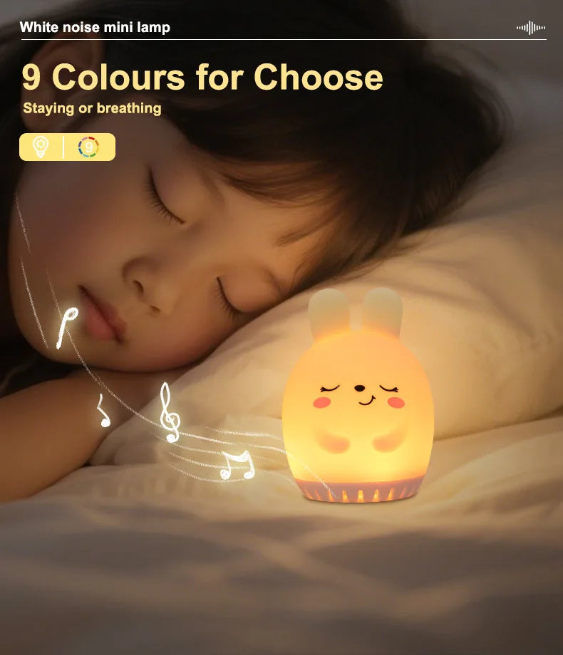 Mini Lamp Baby Soothing White Noise Machine RGB Tap