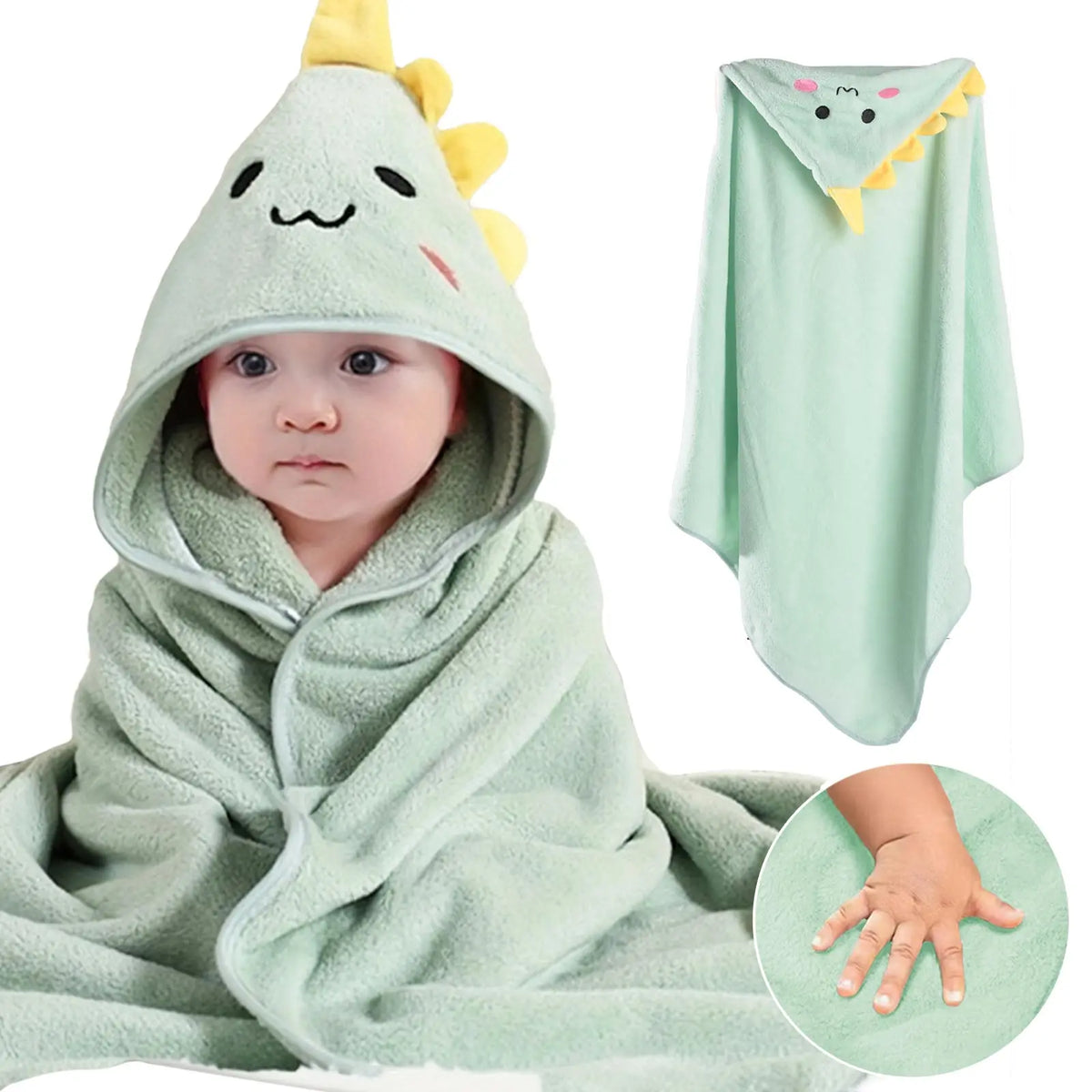 Hooded Baby Towels, 32x32 in - lifestyle in-use