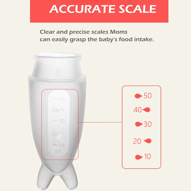 Baby Feeding Bottle Dolphin Silicone Rice Cereal Spoon - packaging view
