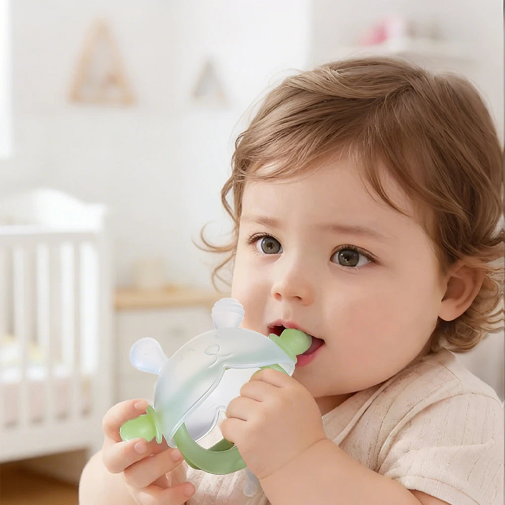 3 Pack BPA Free Silicone Baby Teething Mitten - size reference