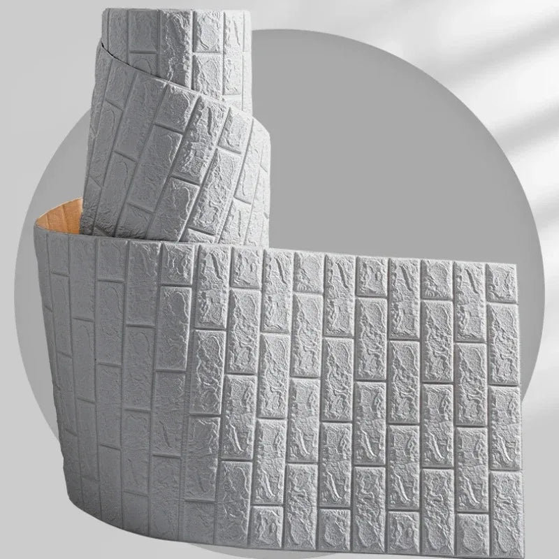 3D Self-Adhesive Wallpaper Continuous Waterproof Brick - material close-up