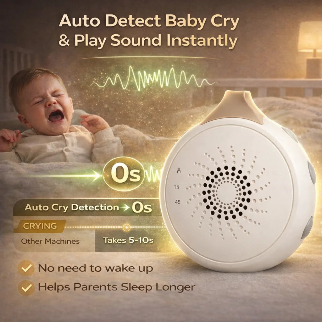 Baby White Noise Machine with Cry Detection - lifestyle in-use