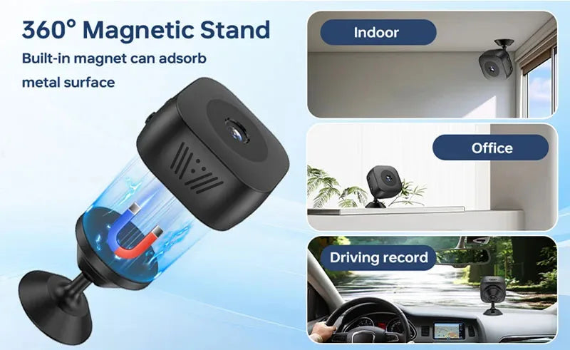 1080P HD Mini WiFi Camera Indoor Safety Security - side angle