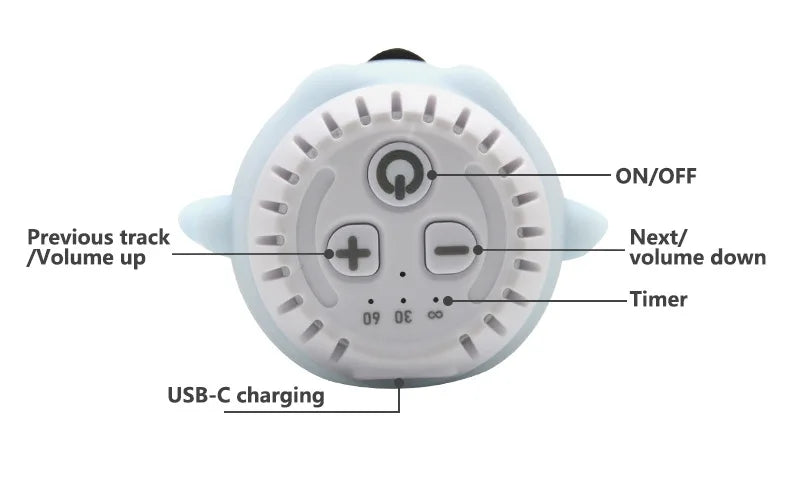 Mini Lamp Baby Soothing White Noise Machine RGB Tap
