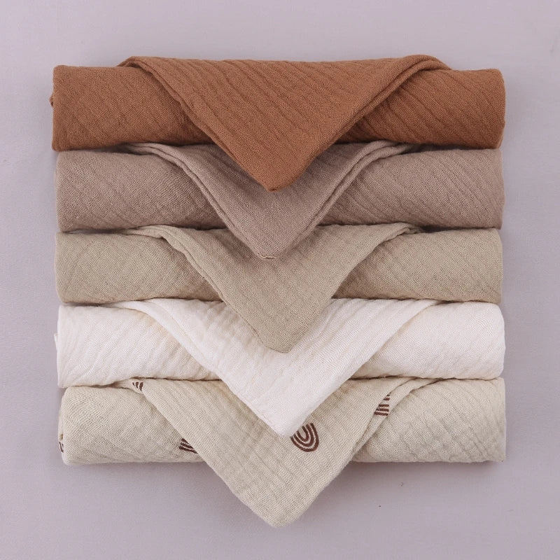 5PCS Soft Absorbent Gauze Cotton Baby Towels Wipe Face - front view
