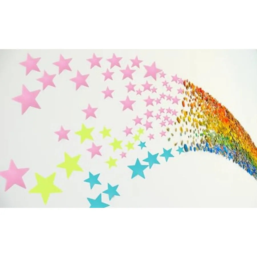 200PCS 2 Glow Dark Luminous Stars Fluorescent - packaging view