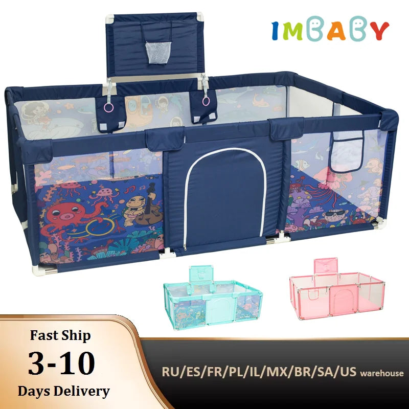 IMBABY Baby Playground Large Baby Playpen Machine - front view
