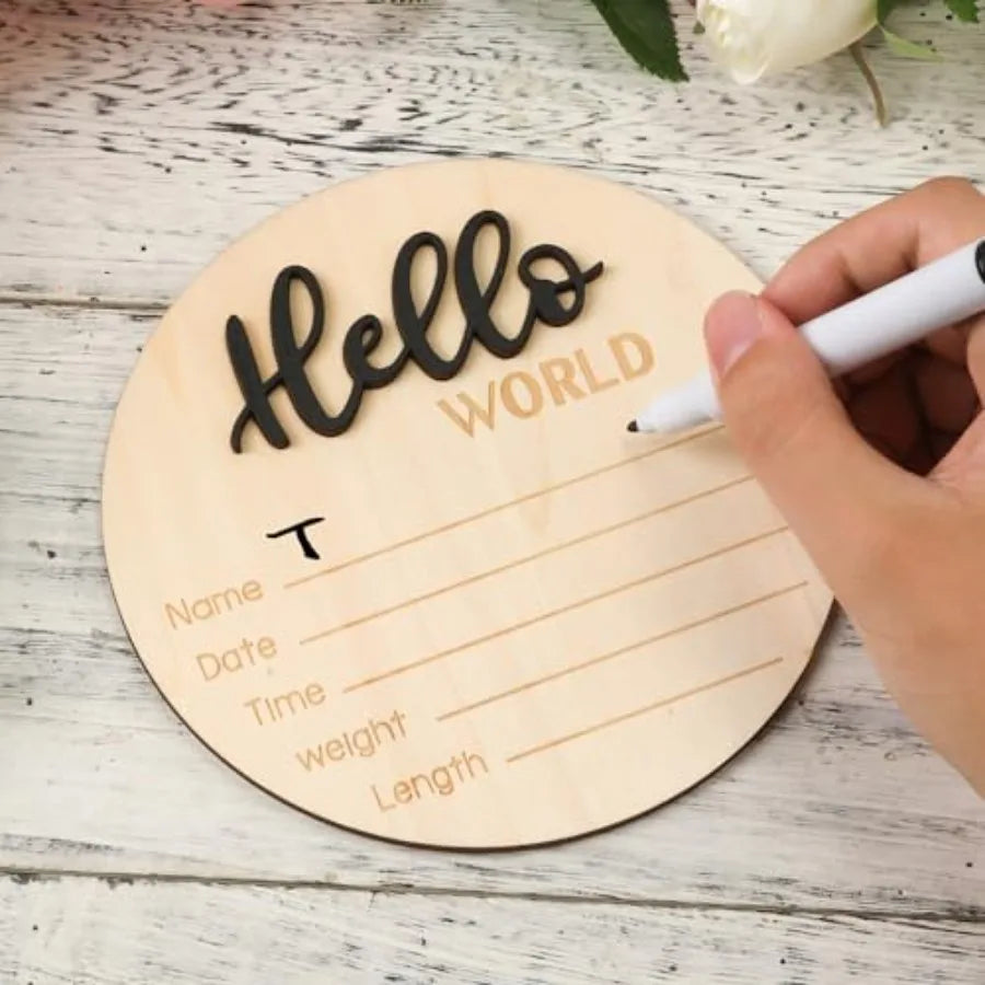 Baby Announcement Sign, 5.9 Inch - lifestyle in-use