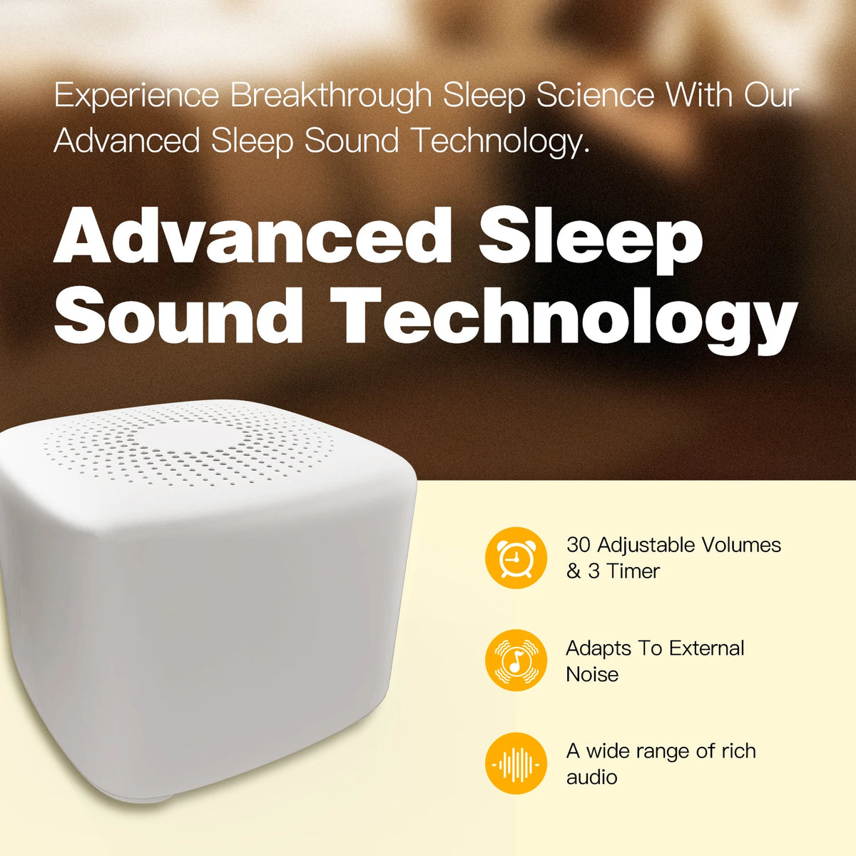 Portable Baby White Noise Machine with Cry Detection - packaging view
