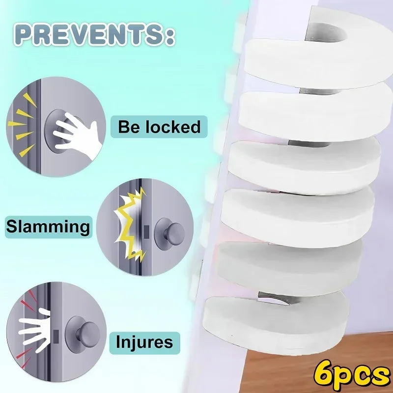 6Pcs Baby Safety Door Stopper Newborn Furniture - set overview