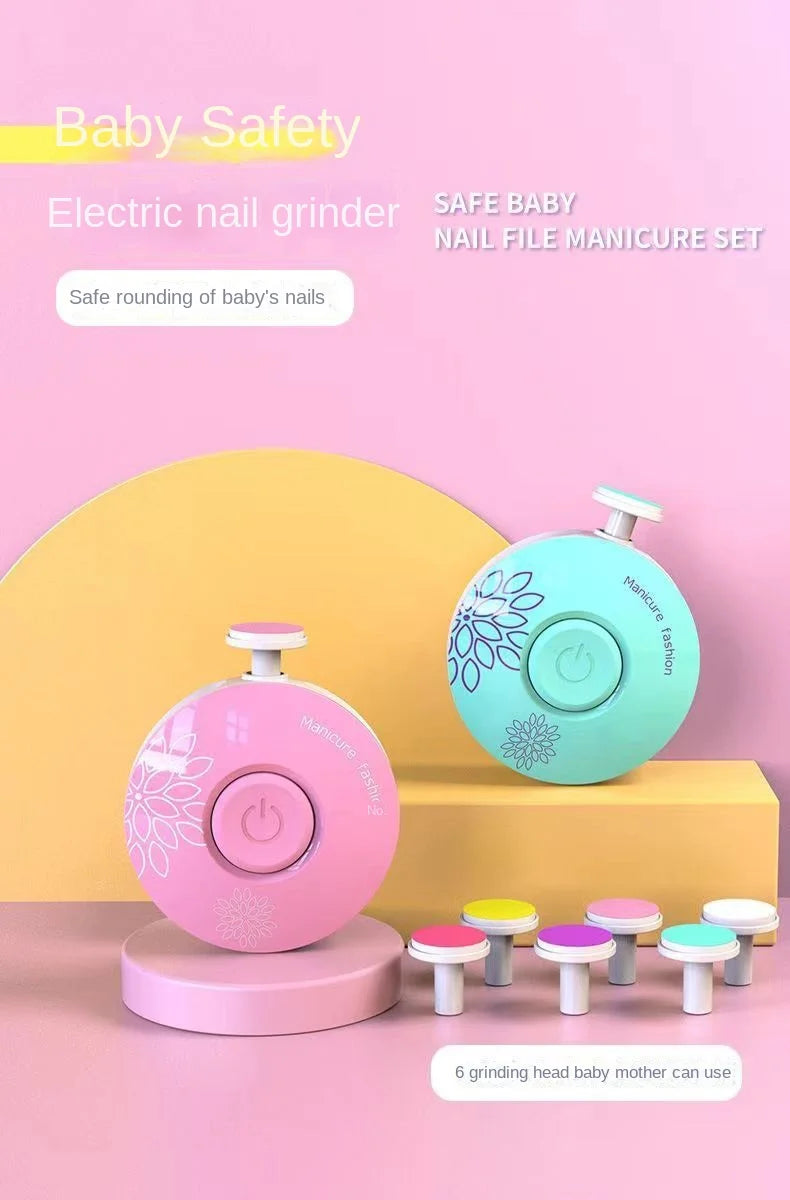 Electric Baby Nail Trimmer Kid Nail Polisher Tool - top-down view