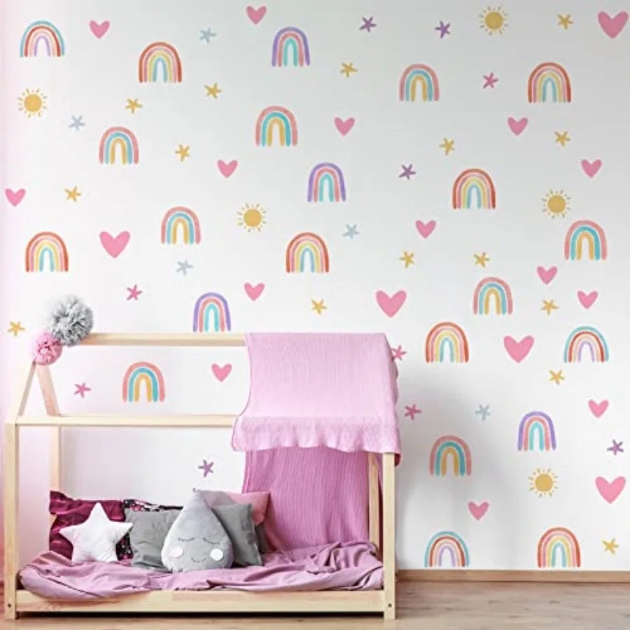 Rainbow Wall Decor Stickers Small Rainbow Decal - lifestyle in-use