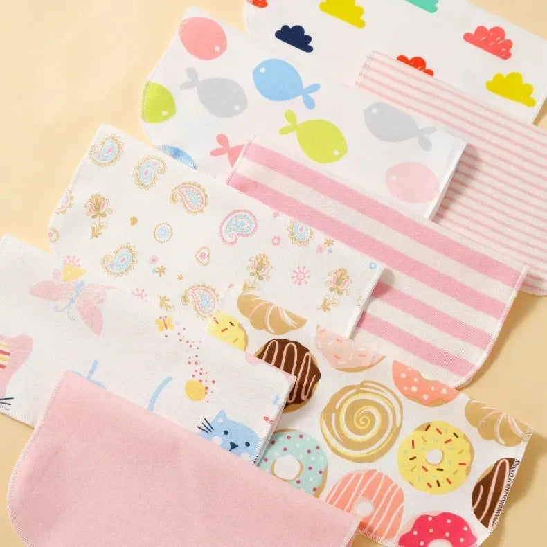 5 8 Pcs Cotton Newborn Baby Towels Set Saliva Towel