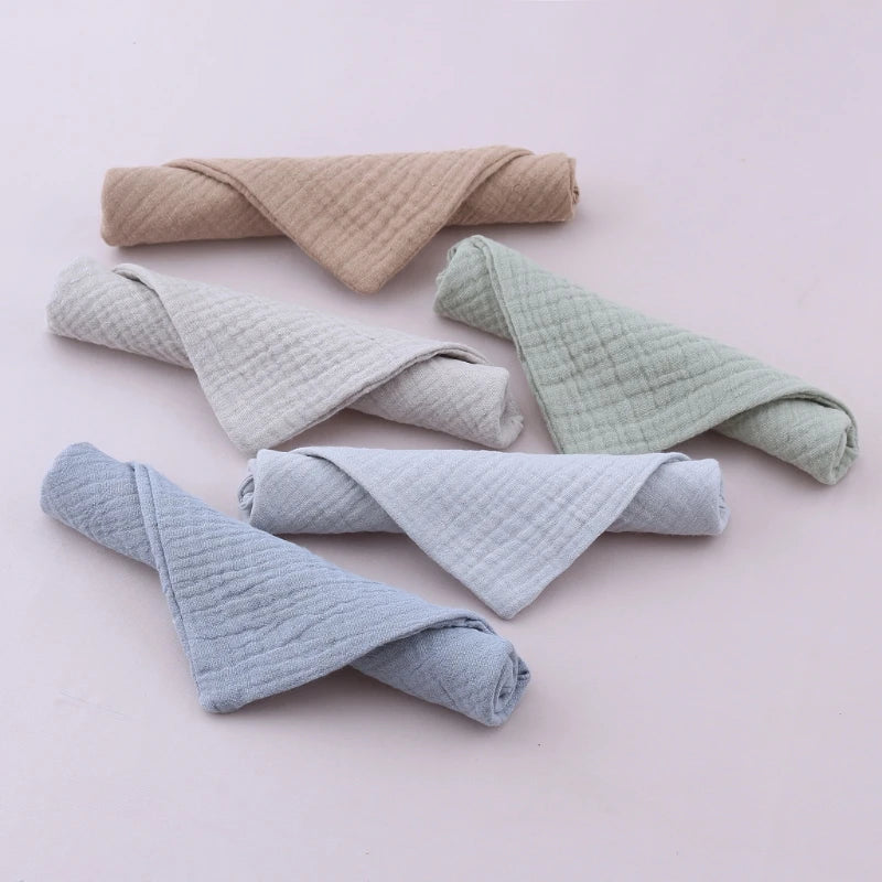 5PCS Soft Absorbent Gauze Cotton Baby Towels Wipe Face