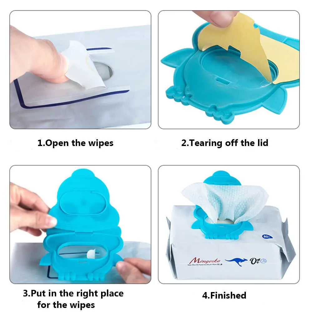 1Pcs Cartoon Reusable Unisex Portable Tissues Cover - front view