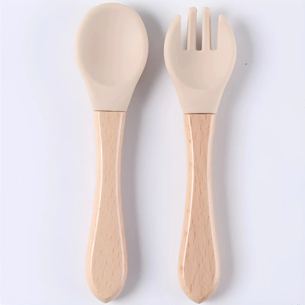 Baby spoon baby silicone soft spoon feeding water small - top-down view