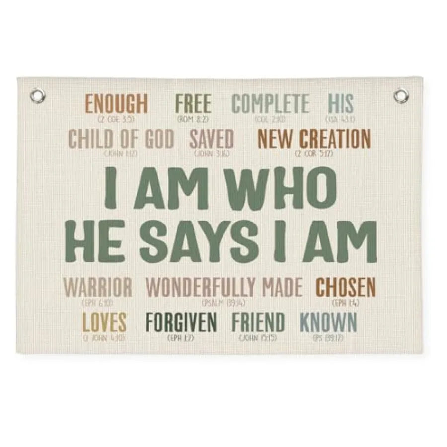 Christian Wall Decor Canvas Banner - front view