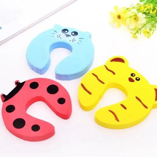 1 2 5 7PCS Child Safety Cartoon Pattern Protection Lock - front view