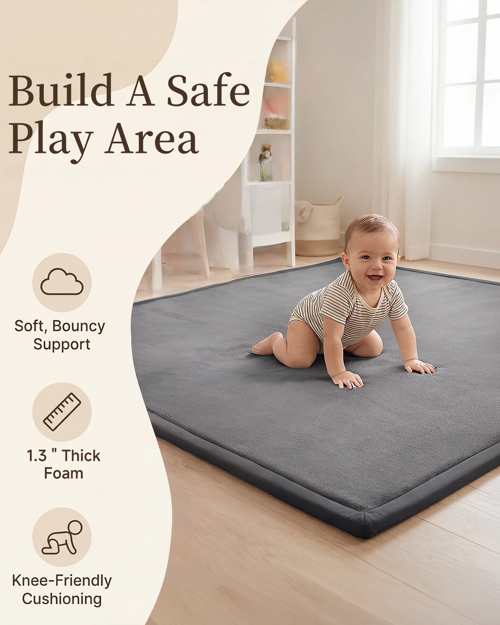 Goyuu Baby Play Mat Floor Playpen Mat 1 3 Thick - size reference