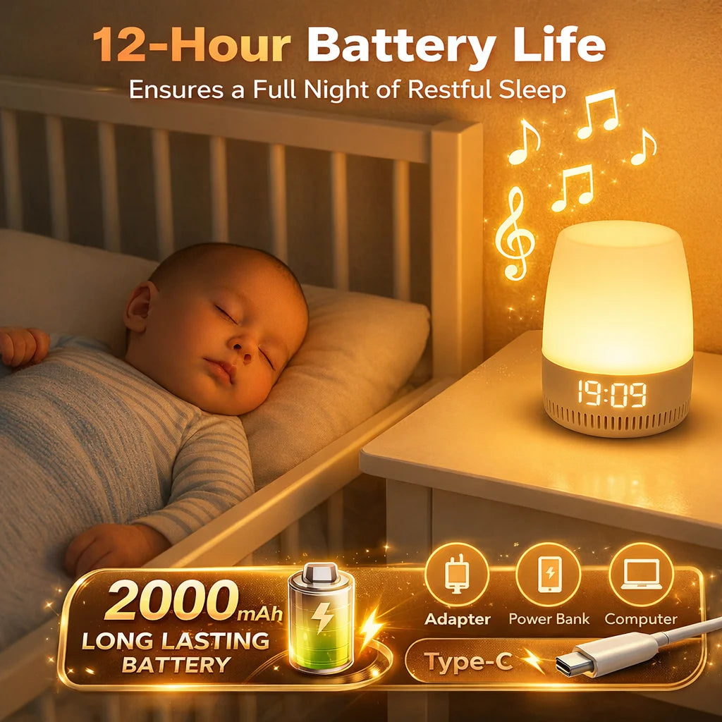 White Noise Machine for Sleeping with Night Light - size reference
