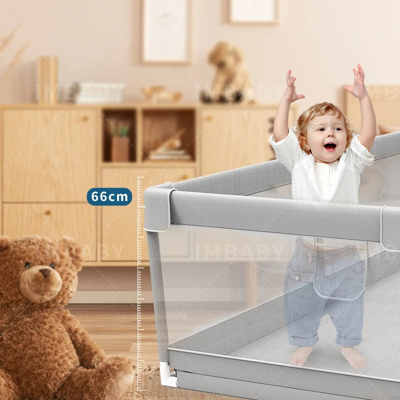 IMBABY Grey Corral Baby Protective Angle Baby - lifestyle in-use