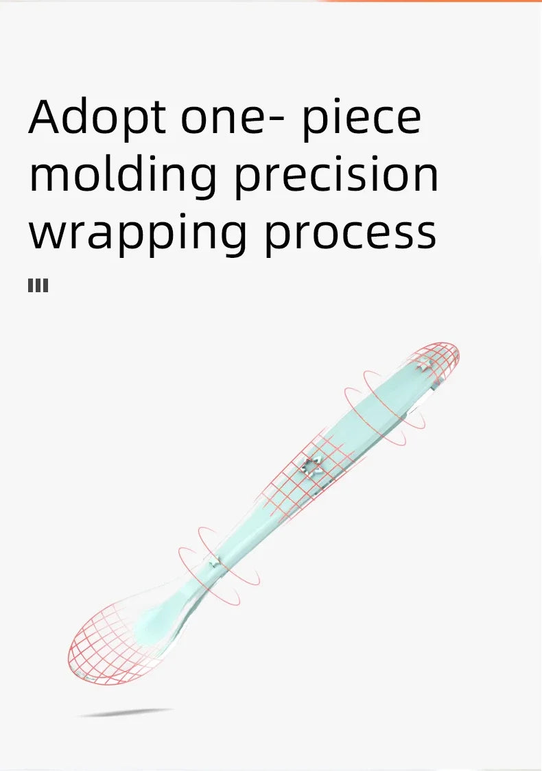 2 Pcs Baby Silicone Spoon Learning Spoon Set Stars