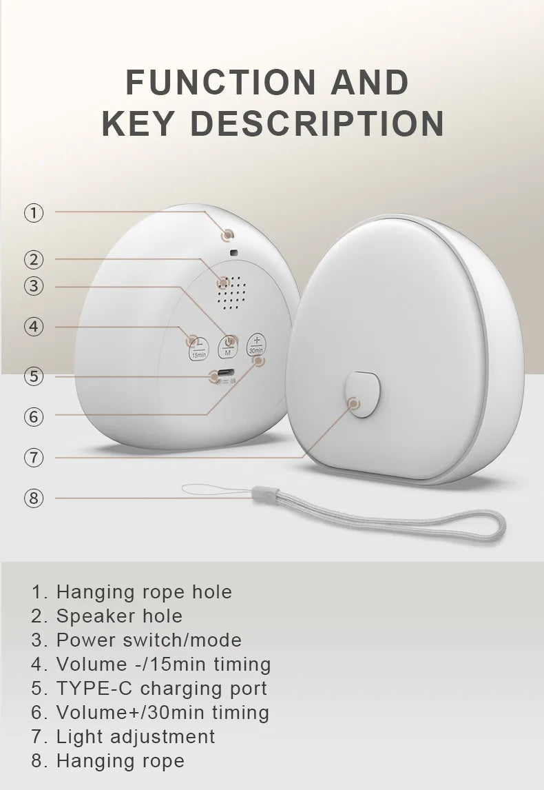 RGB Sleep White Noise Machine Soothing Sound Touchable