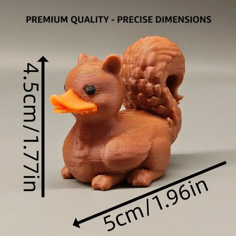 1Pc Cozy Squirrel Duck Animal Figurine - lifestyle in-use