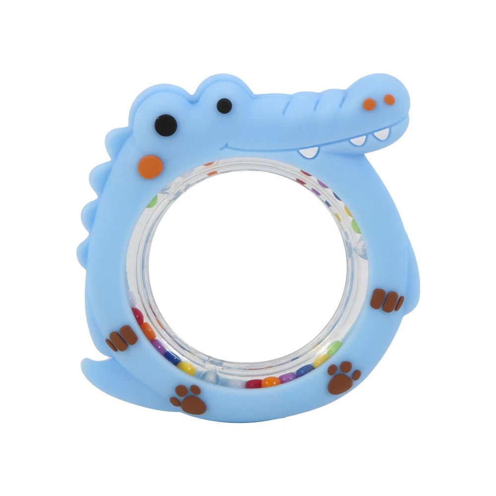 4 Pack Crocodile Baby Teething Rattle Toy BPA Free