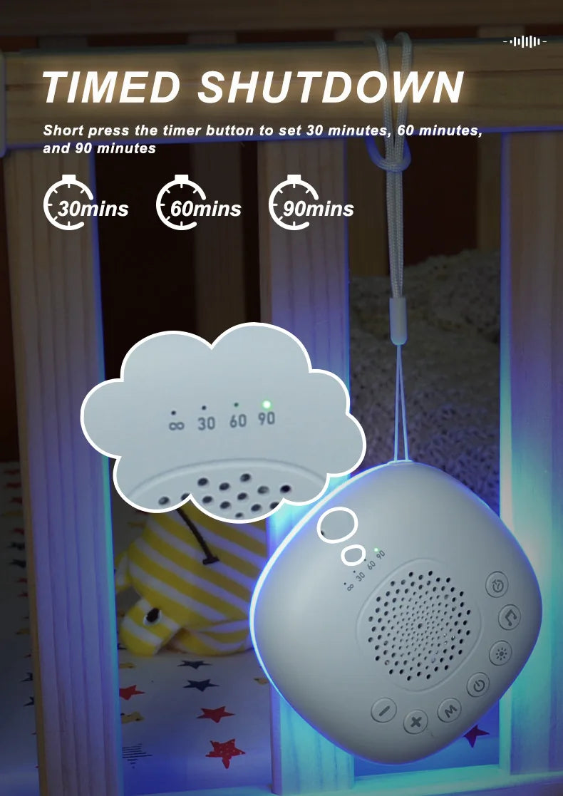 Portable White Noise Machine Sleep Aid LED Breathing