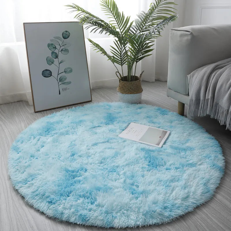 Super Soft Fluffy Round Plush Shaggy Rug Non Slip Floor - packaging view