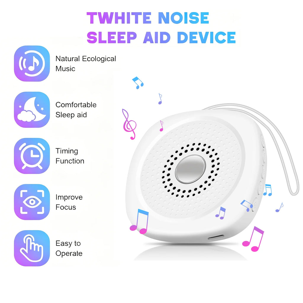 White Noise Sound Machine 10 Soothing Sounds Sleep Aid - front view